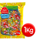 Rebuçados Frutas Sortidos 1Kg Hiper Delicia (caixa com 6 unidades)