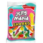 Goma Jelly Mania Tubarões Brilho 100gr (caixa de 18 unidades)