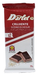 Darlet Sucedâneo Chocolate Crocante 2x75gr (caixa de 28 unidades)