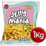 Goma Jelly Mania Banana Açúcar 1Kg (caixa de 12 unidades)