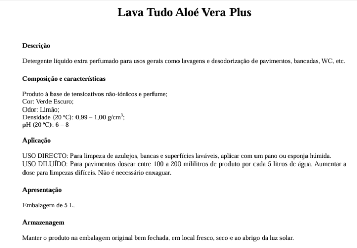 Lava Tudo Aloé Vera Plus 5L (caixa de 4 unidades) - Image 2