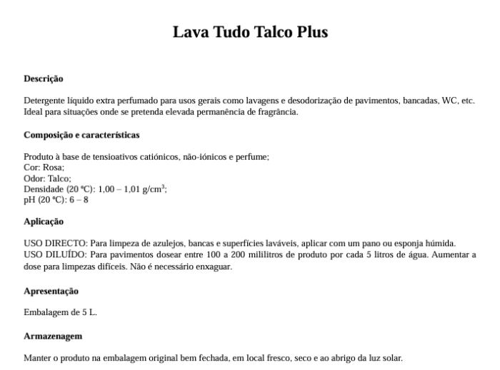 Lava Tudo Talco Plus 5L (caixa de 4 unidades) - Image 2