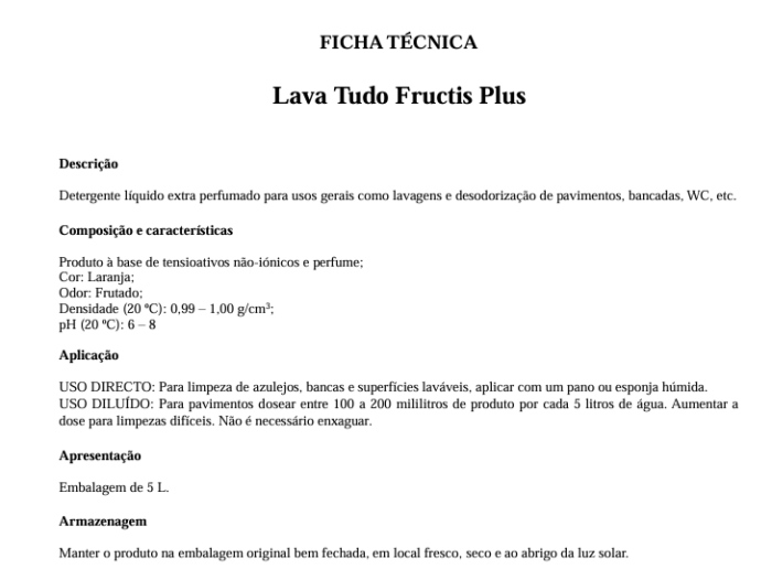 Lava Tudo Fructis Plus 5L ( caixa de 4 unidades) - Image 2