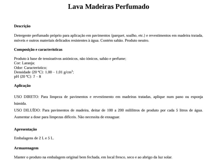 Lava Madeiras Perfumado 5L (caixa 4 unidades) - Image 2