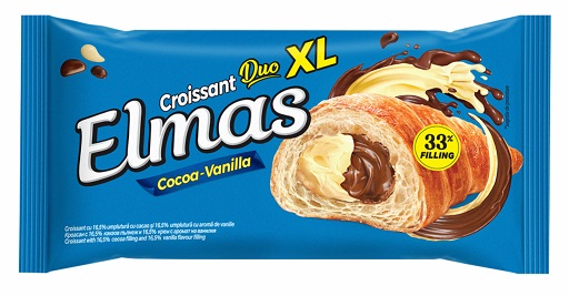 001093 (1) Elmas Croissant XL Duo Cacao Baunilha 80gr (caixa de 24 unidades) - Image 1