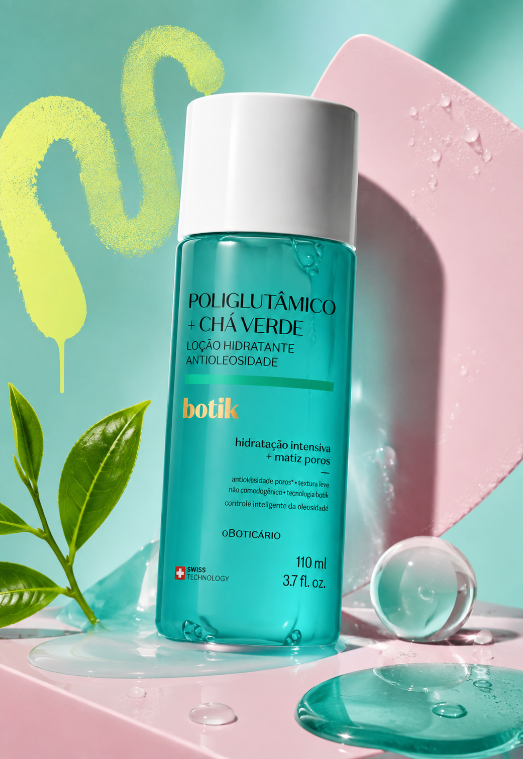 Botik 2 Loção Hidratante Antioleosidade Poliglutâmico + Chá Verde Botik, 110ml - Image 1