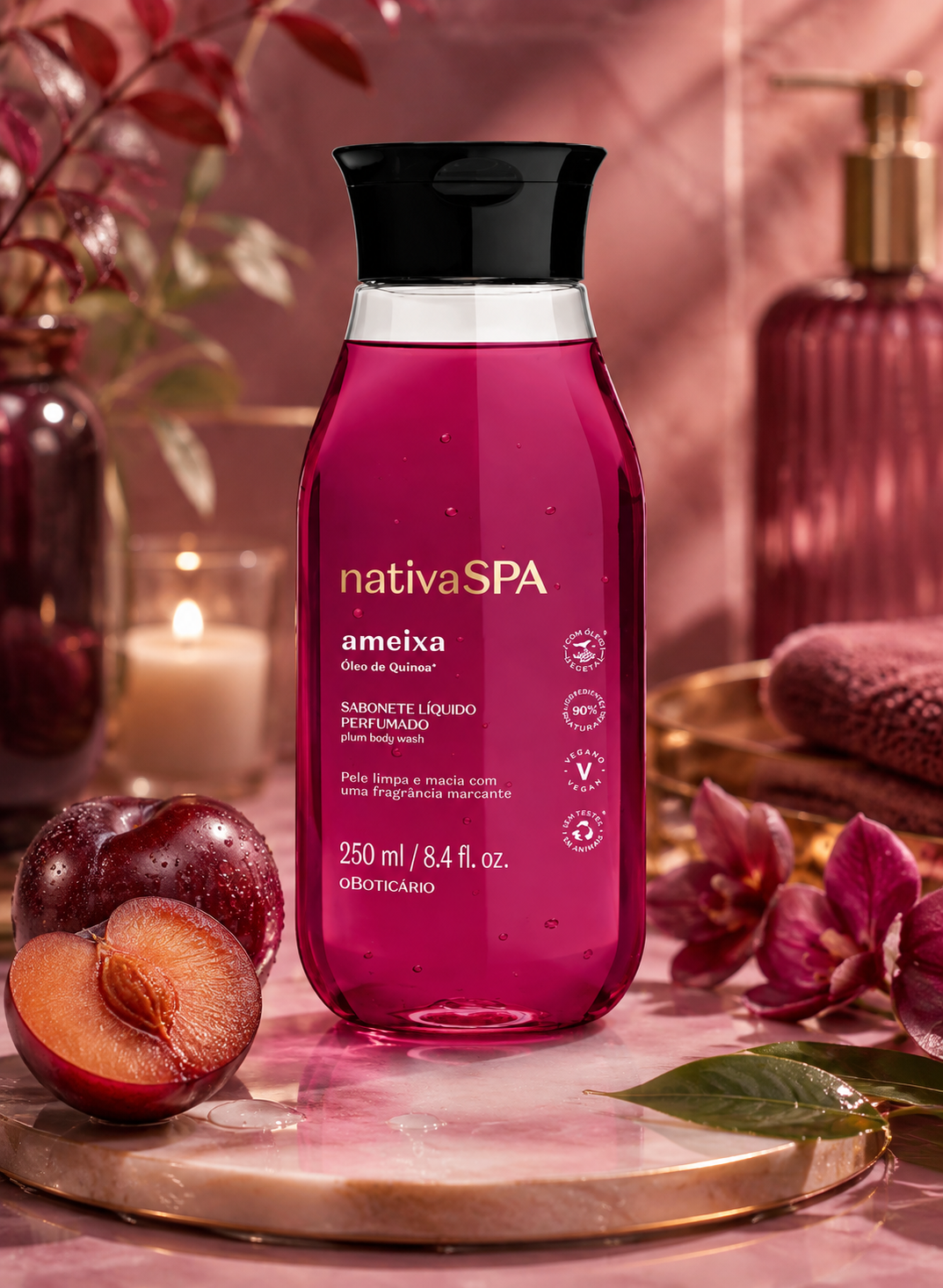 Sabonete Ameixa Sabonete Líquido Perfumado Nativa Spa Ameixa, 250ml (1 unidade) - Image 1